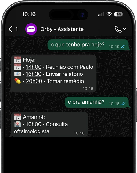 Orby no WhatsApp - tela 2